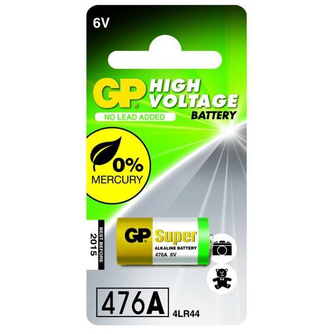 HIGH VOLTAGE 476A - Blister with 1 battery. 6V - For products like cameras. Also known as 4LR44 PX28L, 2CR11108, L544, V28PXL -