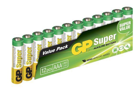 GP 24A-S12/ LR03/ AAA battery - 12 Pack