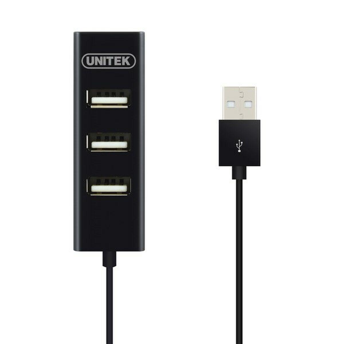 Hub USB 3 porte Unitek Y-2140 Nero