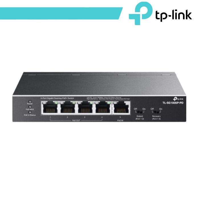 TP-Link 5-Porte Gigabit Desktop PoE+ Switch con 1-Port PoE++ In e 4-Port PoE+Out