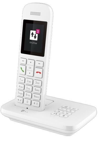 Telefono fisso di Telekom Sinus A12 con base e dal bianco (per connessioni analogiche)