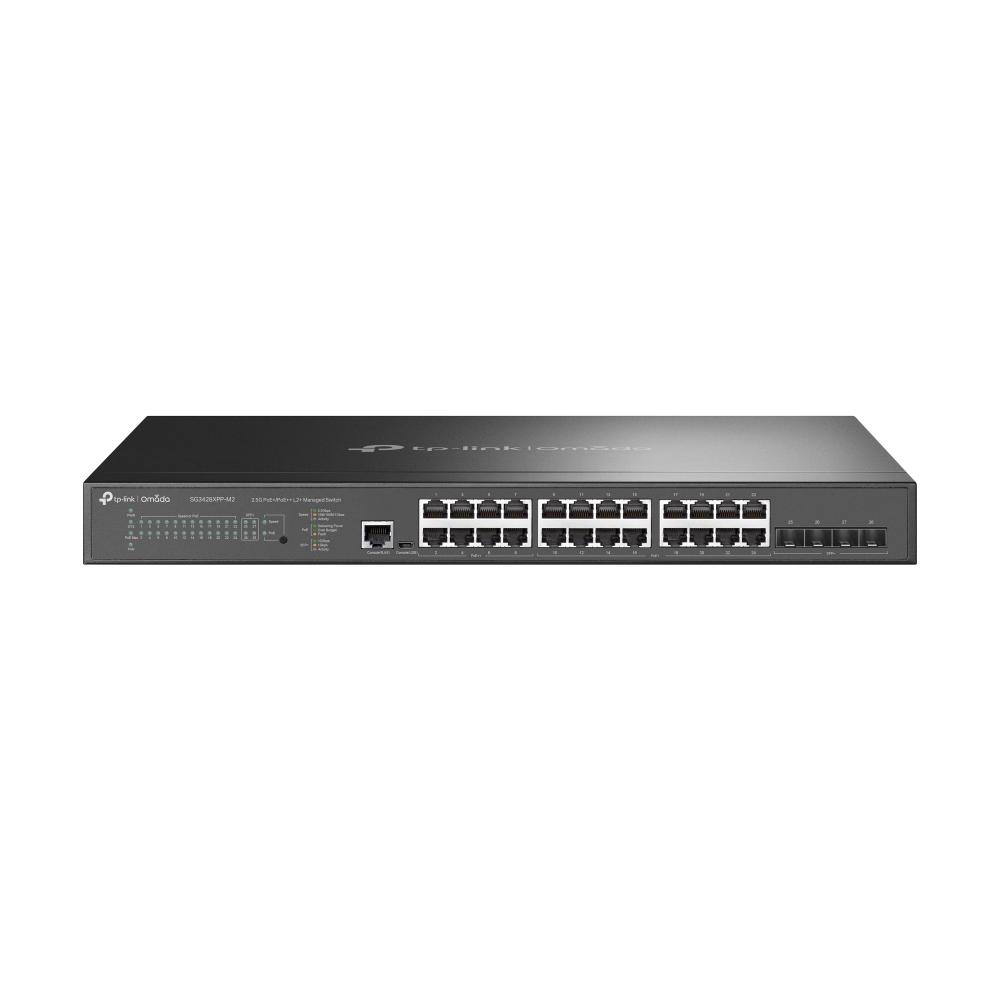 SWITCH TP-LINK TL-SG3428XPP-M2 L2 Managed Switch 24P 2.5GBASE-T E 4P 10GE SFP con16P PoE e 8P PoE 500W PoE Power1U 19-inc