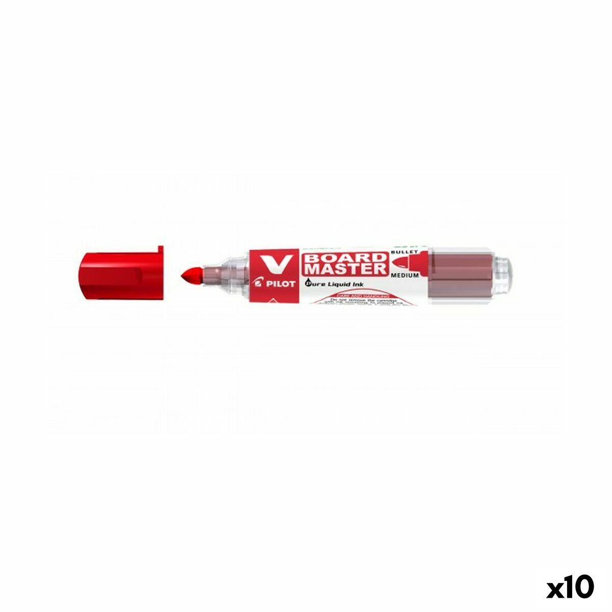 Pilot Begreen V-Board Master Whiteboard Marker Bullet Tip 2.3mm Line Red [Pack 10]