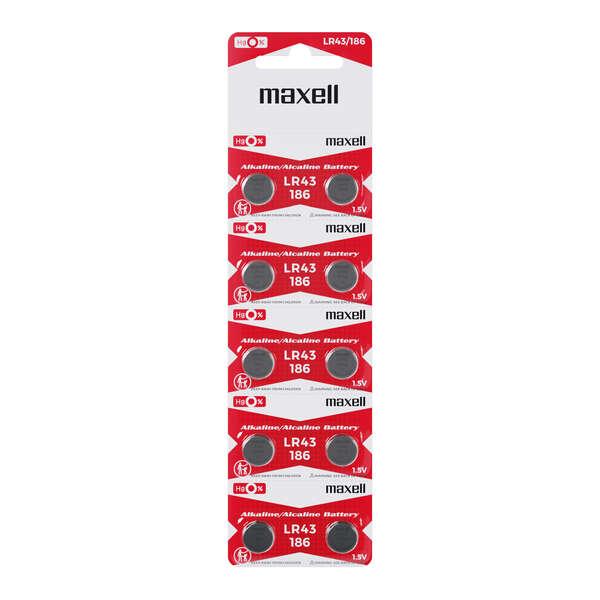 Maxell 11716900 batteria per uso domestico Batteria monouso (Maxell LR 43 batteri - 10 x LR43)