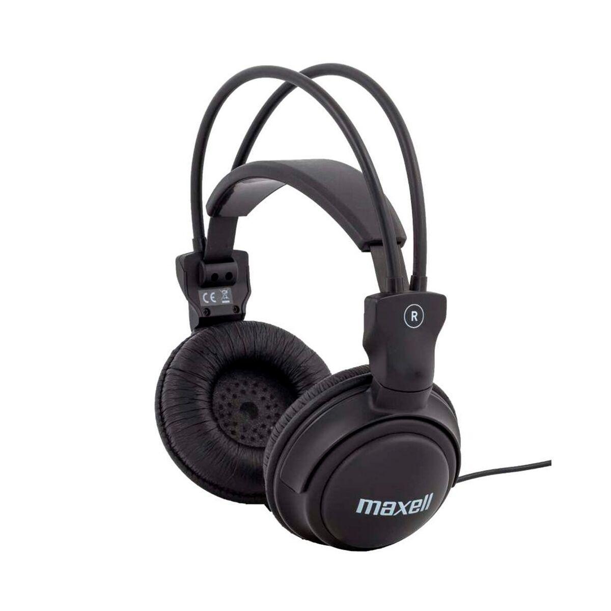 Maxell Home Studio Cuffie Cablato A Padiglione MUSICA Nero (Maxell Headphones with Volume Control, 60 Ohm, 3,5mm, 2,5m Cable, G