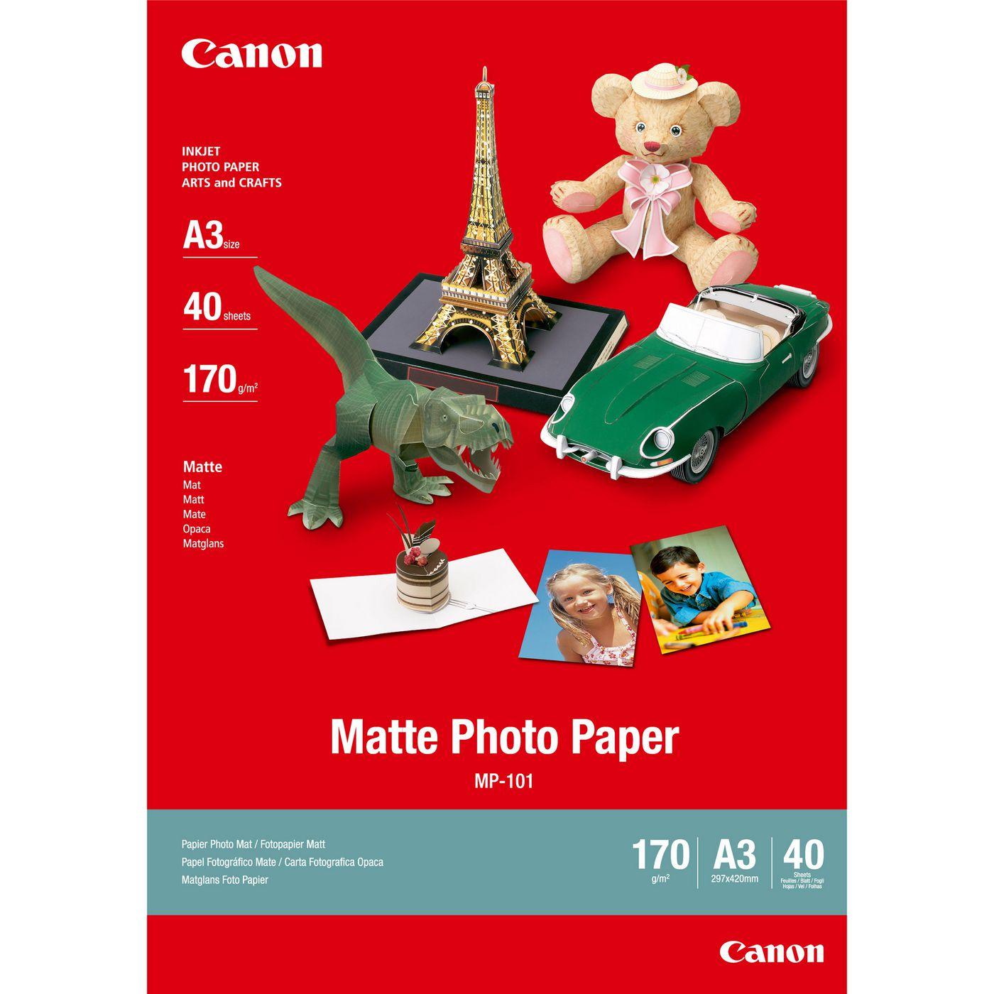 MP 101 MATTE PHOTO PAPER- CARTA OPACA PER STAMPA FOTOGRAFICA - 40FOGLI 170G/M2 FORMATO A3