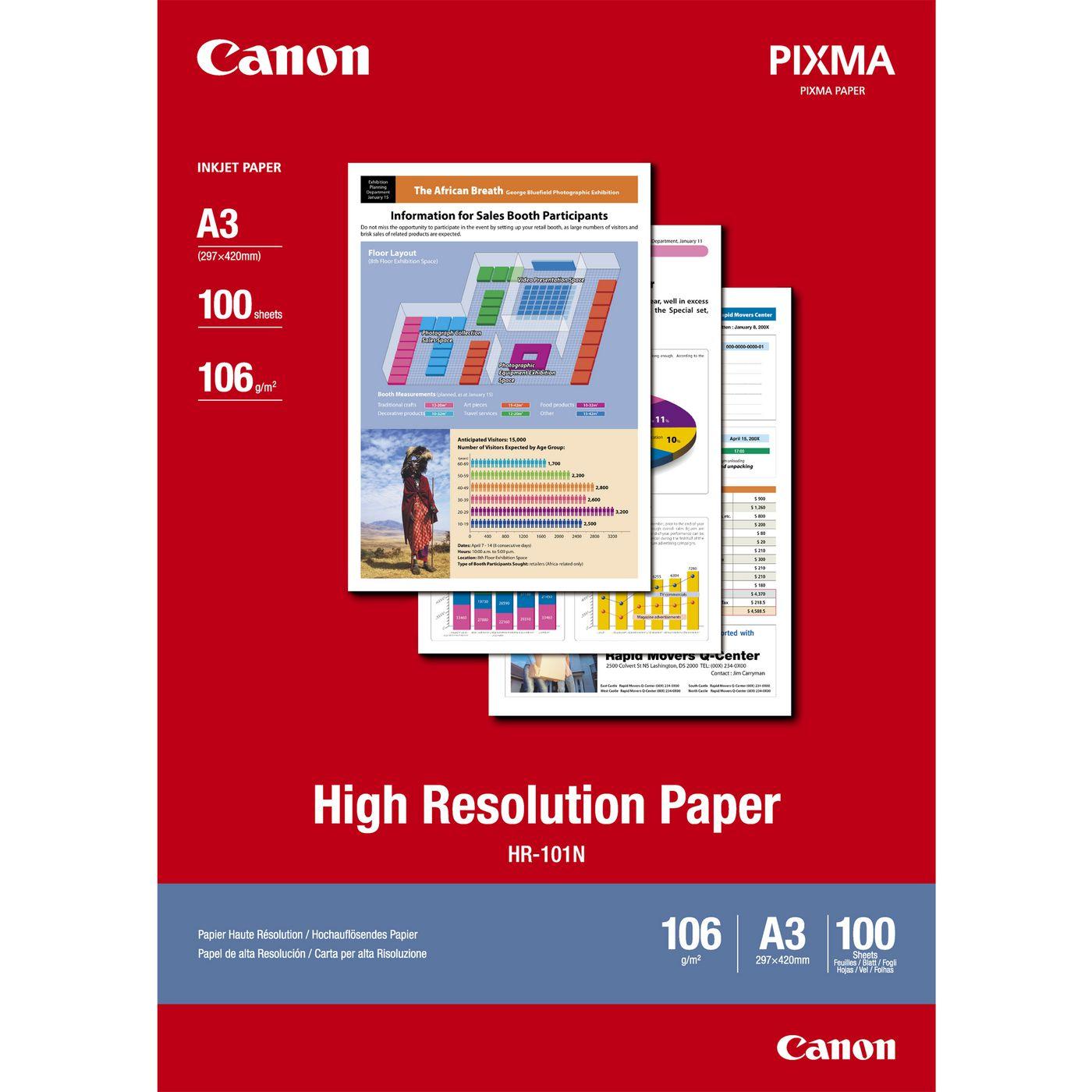 HR 101 CARTA HIGH RESOLUTION 106G/M2 CONFEZIONE DA 100FG.