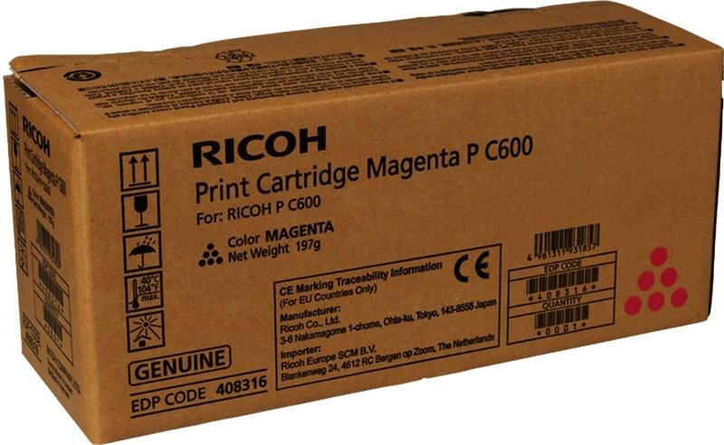 Ricoh 408316 cartuccia toner 1 pz Originale Magenta (Ricoh - magenta - original - tonerpatr)