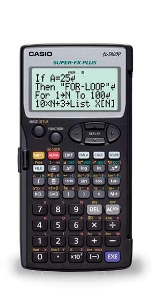 CASIO FX5800PLUS DETRESS PROGRAMMABILE - Schermata a 4 righe - 664 FUNZIONI - 26 MEMORIE - 128 FORME DI POSSIBILI