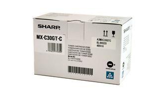 ORIGINAL Sharp toner ciano MX-C30GTC 6000 Seiten