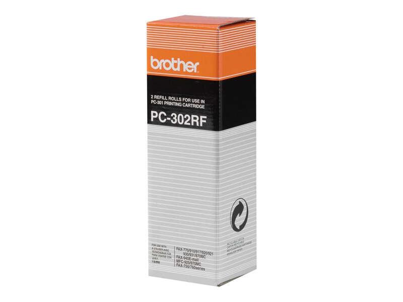 Brother PC302RF Confezione da 2 rotoli di trasferimento termico originali