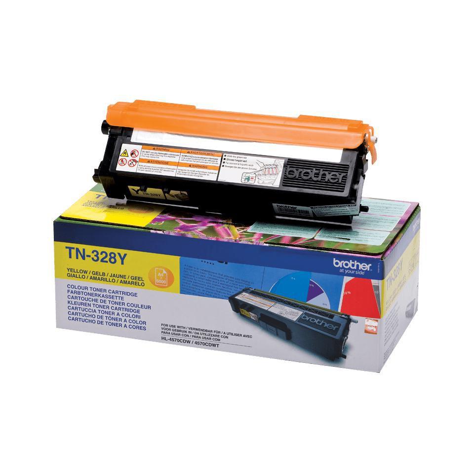 TONER BROTHER TN-328Y Giallo 6000 pag x DCP-9270CDN MFC-9970CDW HL-4570CDW