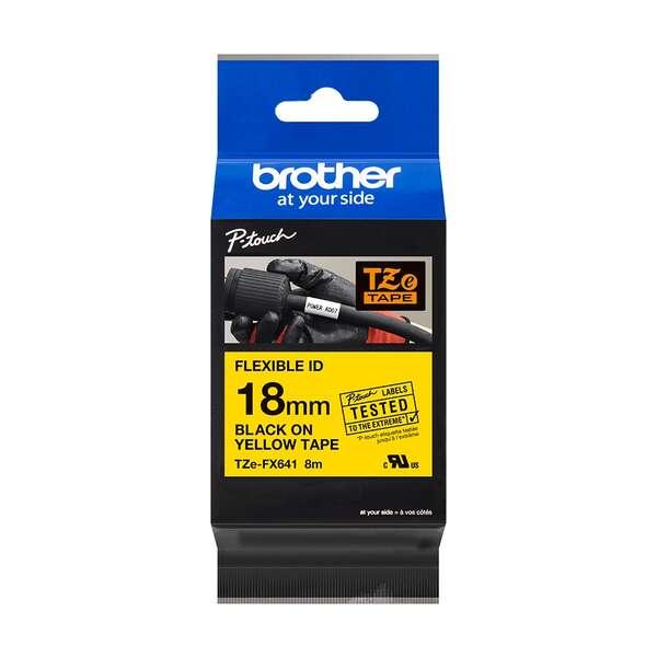 Brother TZE-FX641 nastro per etichettatrice Nero su giallo TZ