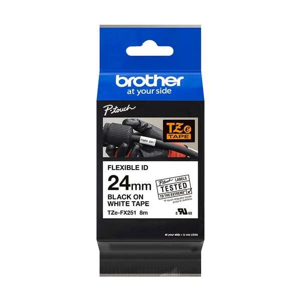 Brother TZE-FX251 nastro per etichettatrice Nero su bianco