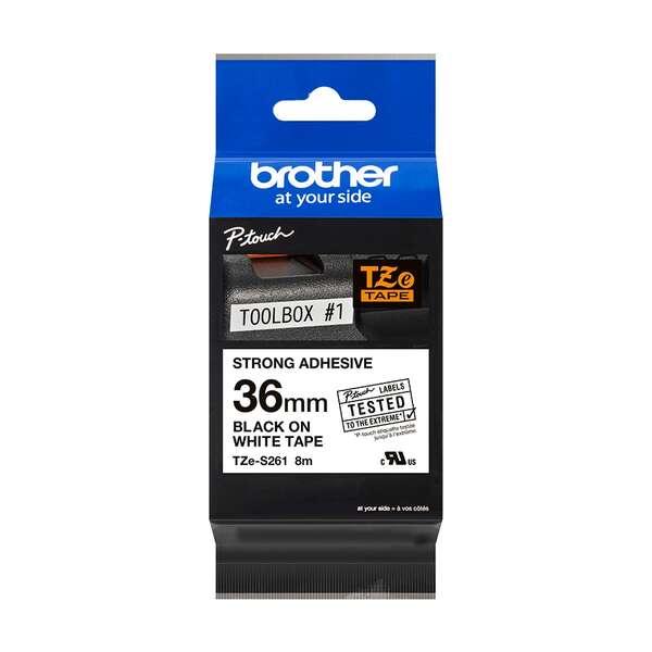 ORIGINAL Brother Nastro Nero su bianco TZe-S261 TZ-S261 36 mm x 8 m, laminato