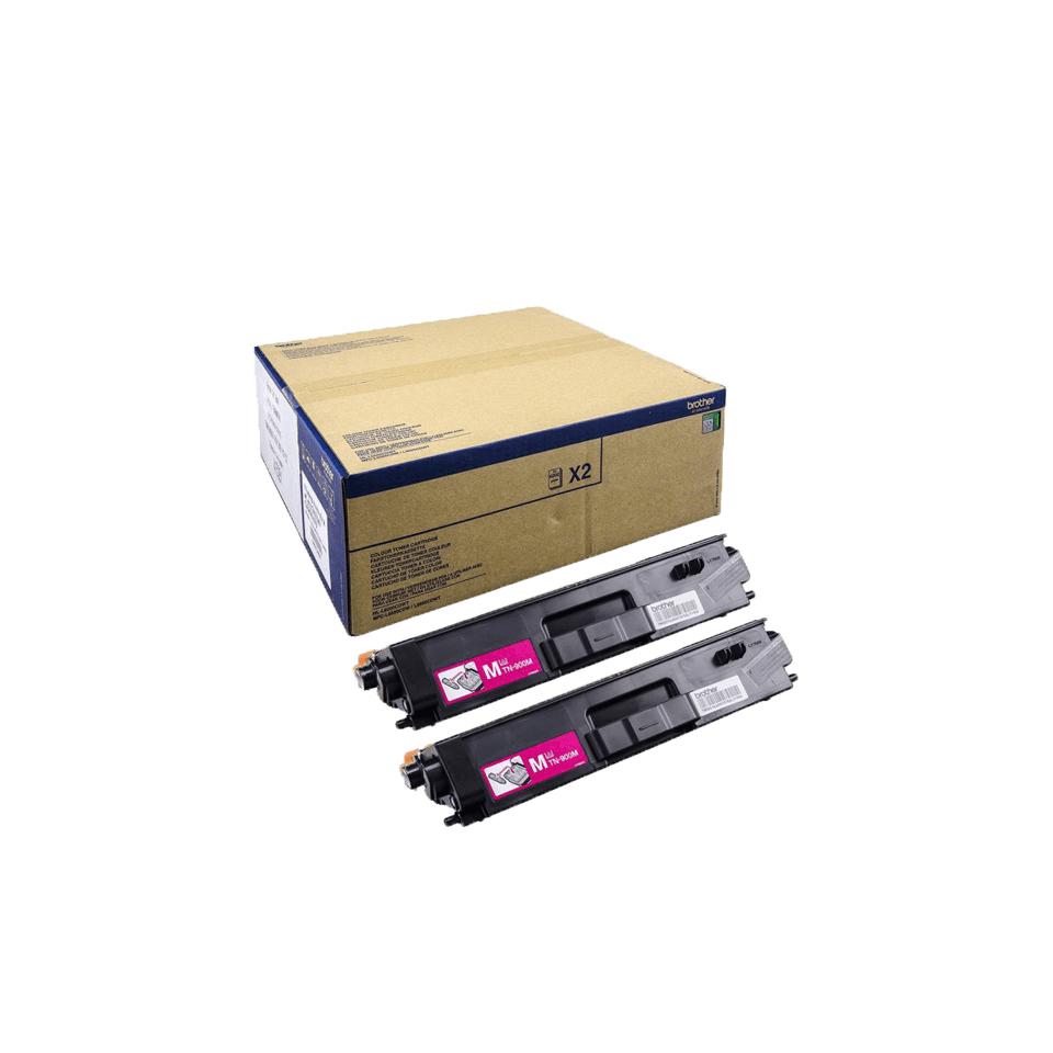 Brother TN-900MTWIN cartuccia toner 2 pz Originale Magenta