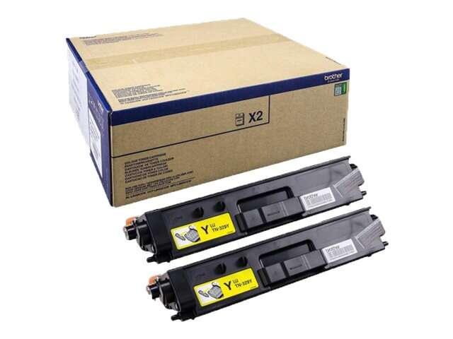 Brother TN-329YTWIN cartuccia toner 2 pz Originale Giallo