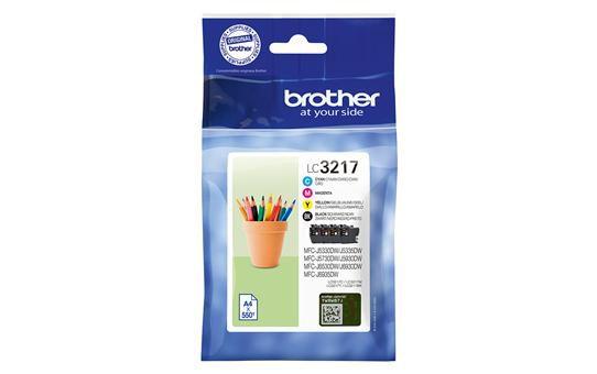 ORIGINAL Brother Multipack nero / ciano / magenta / giallo LC-3217 LC3217VALDR