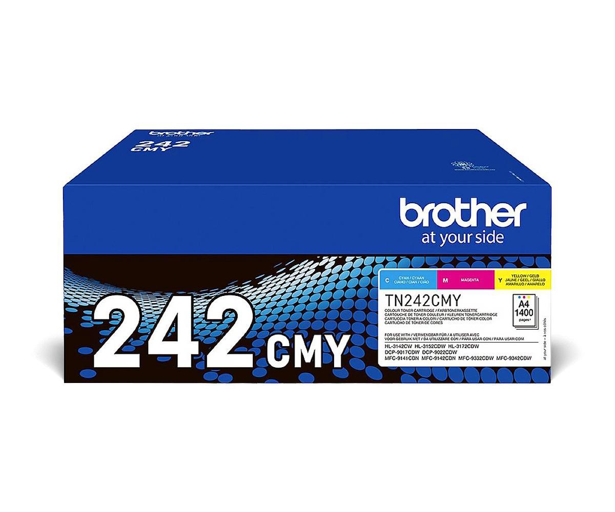 Brother TN-242CMY cartuccia toner 1 pz Originale Ciano Magenta Giallo (Toner Brother TN-242CMY Value Pack TN242CMY)