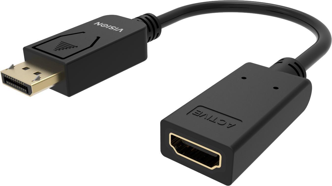 Vision TC-DPHDMI/BL cavo e adattatore video HDMI tipo A [Standard] DisplayPort Nero (VISION Professional installation-grade Dis