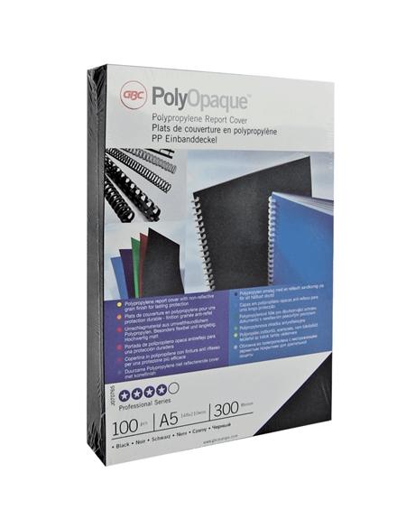 GBC Polyopaque Confezione da 100 copertine per documento A4 - 300 micron - colore nero