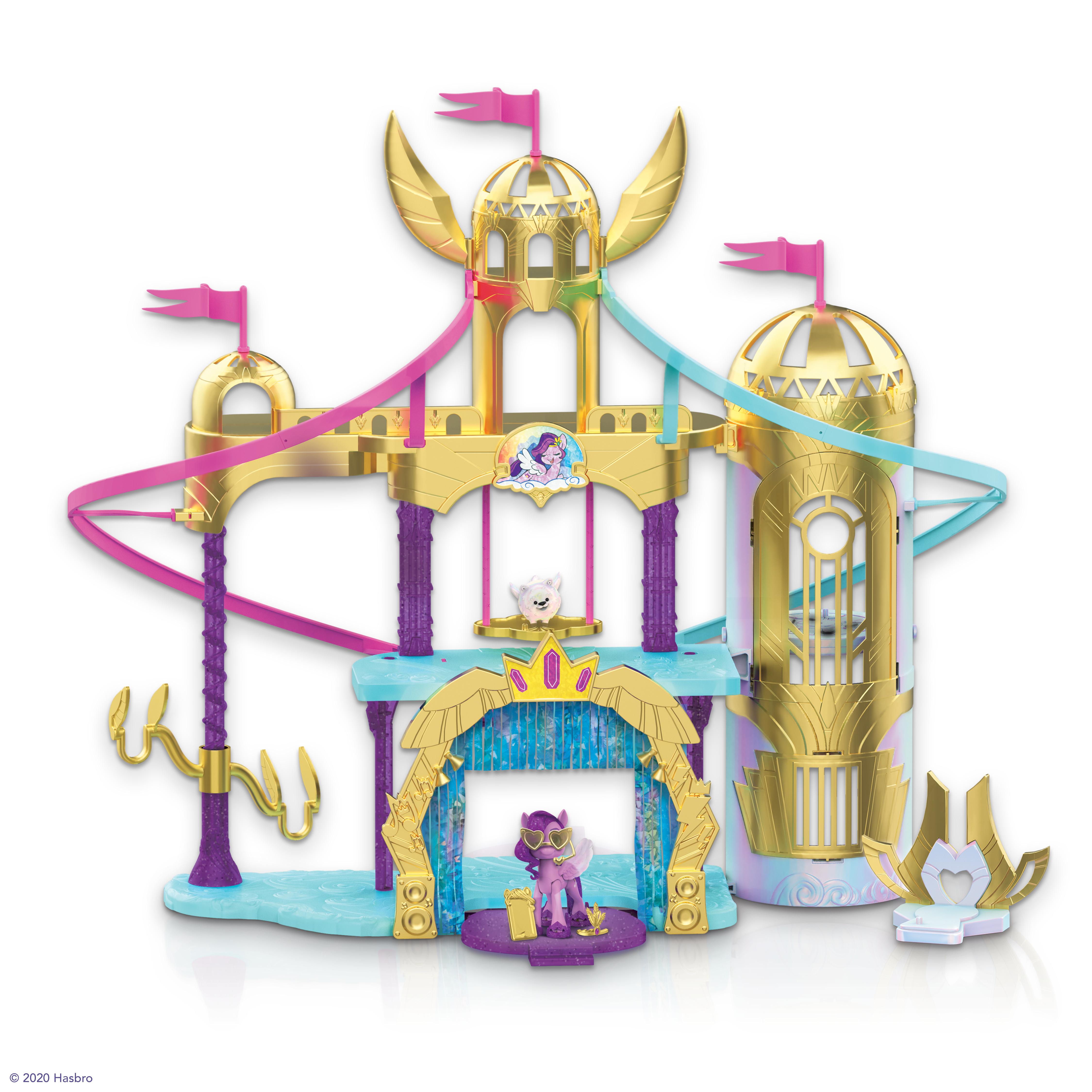 My Little Pony Una Nuova Generazione - Playset Deluxe castello giocattolo da 56 cm con zipline e personaggio di Ruby Petalosa