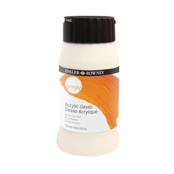 Daler Rowney semplicemente bottiglia di stampa in gesso - 500 ml - colore bianco