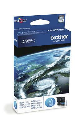 BROTHER LC985CBP - CYAN - ORIGINAL - BLISTER - CARTOUCHE D'ENCRE - POUR BROTHER DCP-J125 DCP-J140 DCP-J315 DCP-J515 MFC-J220 MF