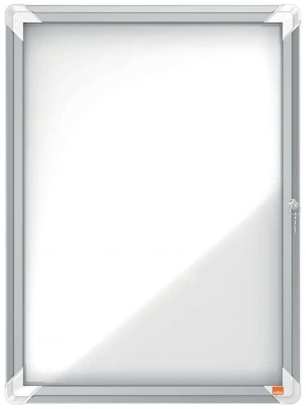 Nobo Bacheca per interni-fondo magnetico 4xA4 anta a battente (Nobo 1902557 Premium Plus Internal Glazed Case Magnetic 4 x A4)