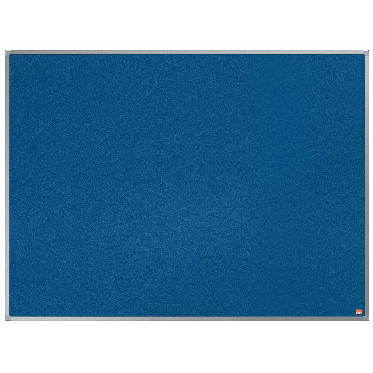 Nobo Basic Bacheca fissa Blu Feltro (Nobo Felt Notice Board Aluminium Trim 1200x900mm Blue DD)