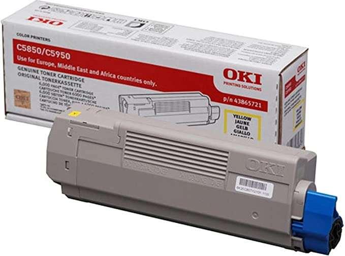 43865721 TONER GIALLO OKI C5850N 6K