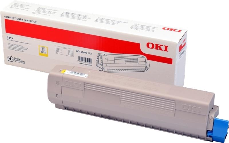 OKI 46471113 cartuccia toner 1 pz Originale Giallo (OKI Yellow Toner Cartridge 5K pages - 46471113)