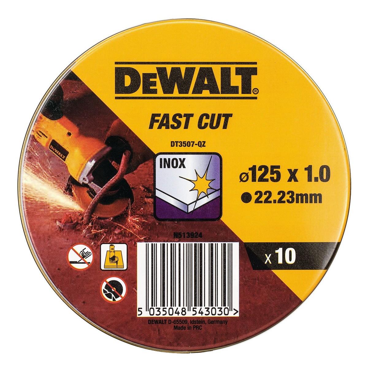 Disco da taglio Dewalt in acciaio inox DT3507