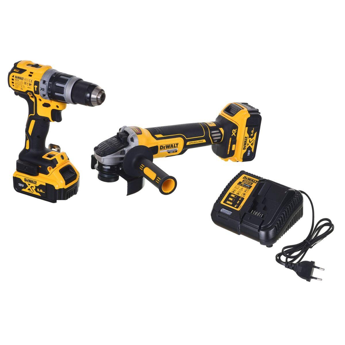 Set trapano a percussione/smerigliatrice angolare DeWalt DCK2080P2T-QW, 18 V