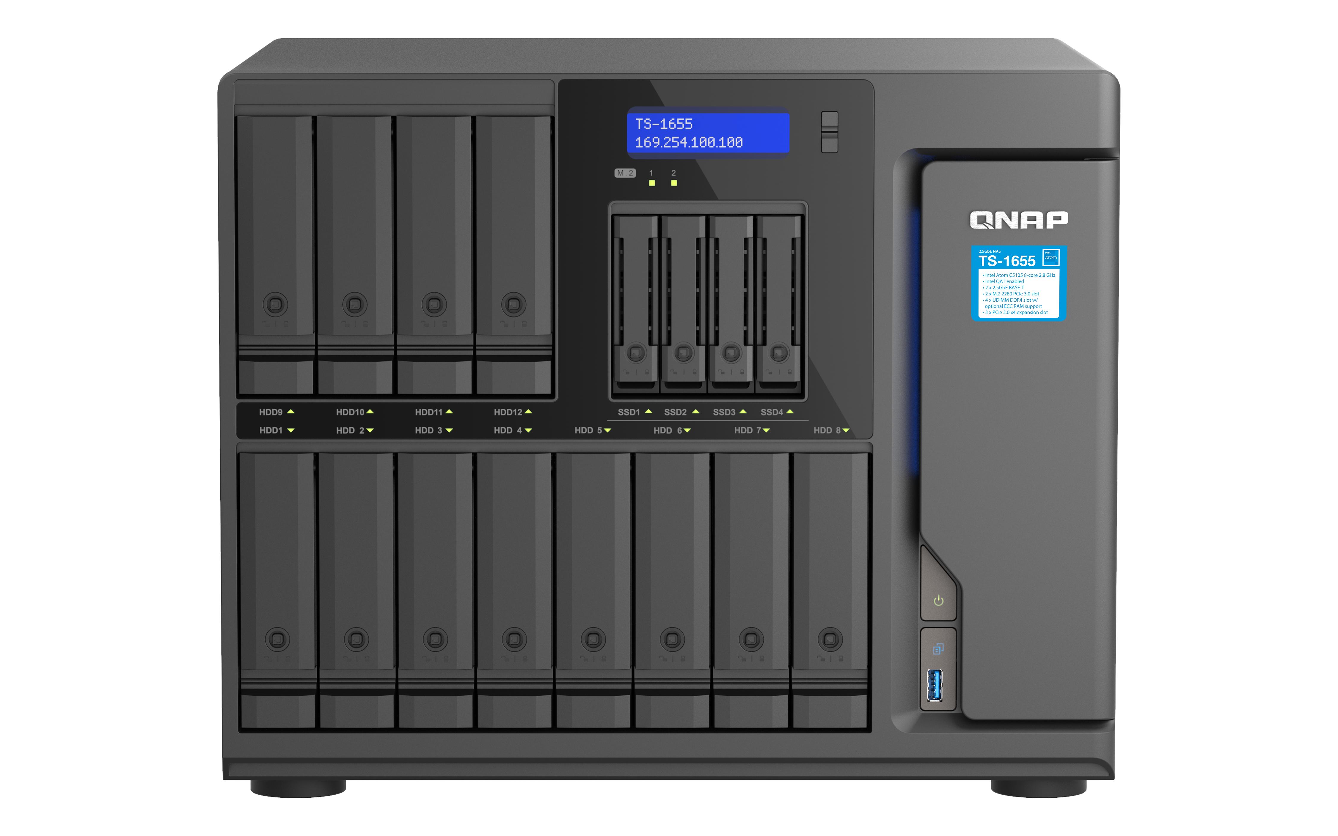 QNAP TS-1655 NAS Tower Collegamento ethernet LAN Nero C5125