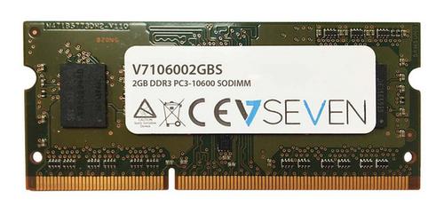 V7 2GB DDR3 PC3-10600 - 1333mhz SO DIMM Notebook Mdulo de memoria - V7106002GBS (2GB DDR3 1333MHZ CL9 NON ECC - SO DIMM PC3-106