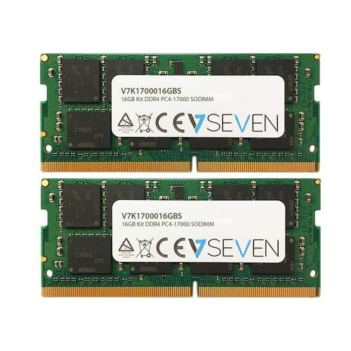 V7 16GB DDR4 PC4-17000 - 2133MHz SO-DIMM Modulo di memoria - V7K1700016GBS (2X8GB KIT DDR4 2133MHZ CL15 - NON ECC SO DIMM PC4-1