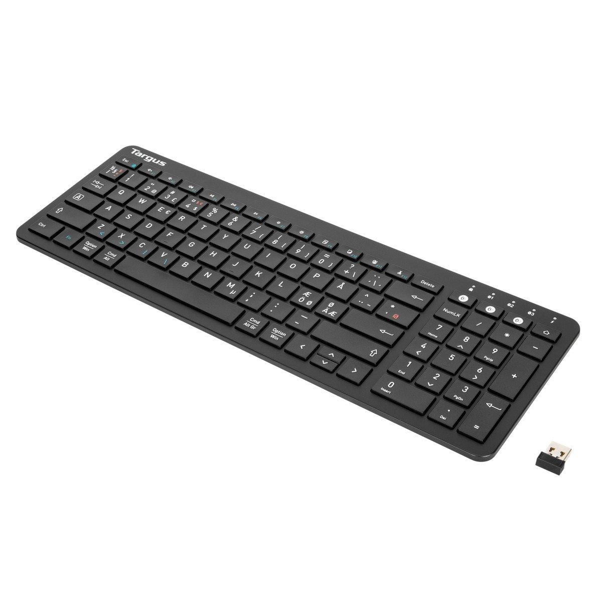 Targus AKB863NO tastiera Bluetooth QWERTY Nordic Nero