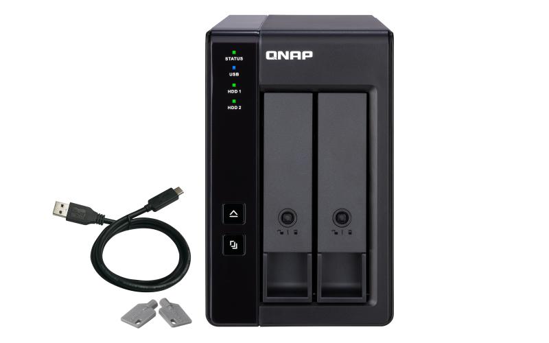 QNAP TR-002 Box esterno HDD/SSD Nero 2.5/3.5"