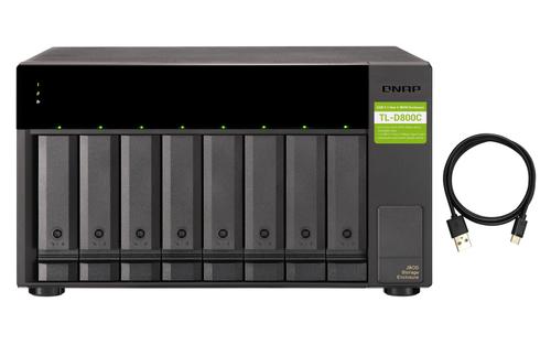 QNAP TL-D800C Box esterno HDD/SSD Nero, Grigio 2.5/3.5"