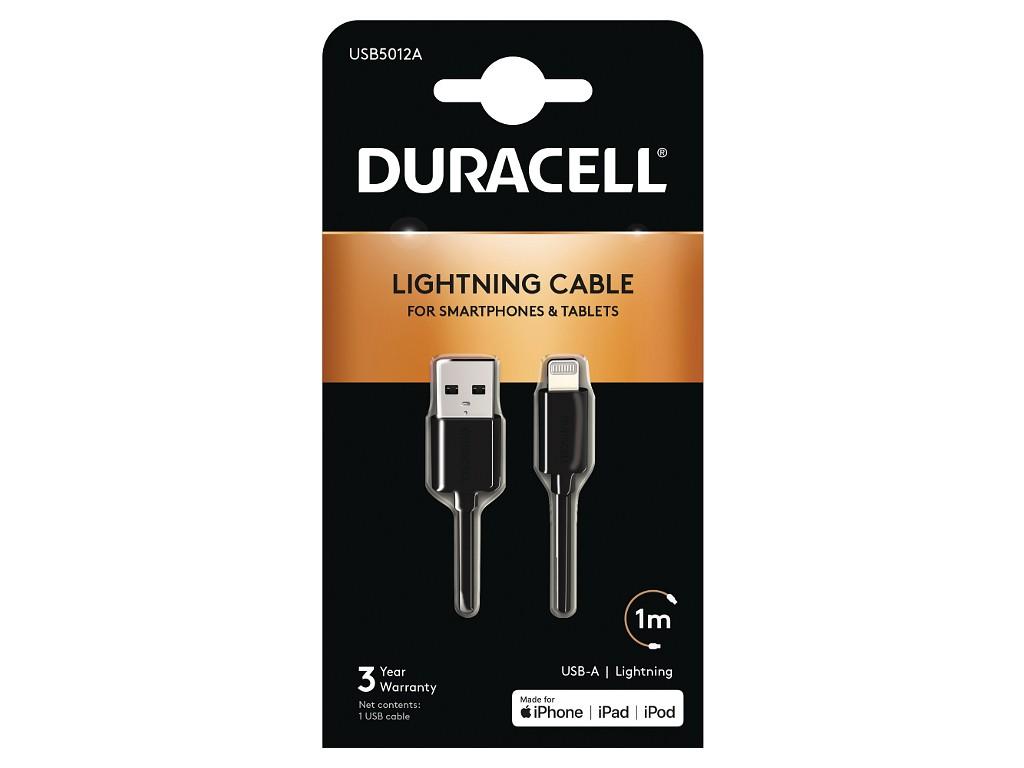 Duracell USB-A to Lightning 1m Cable