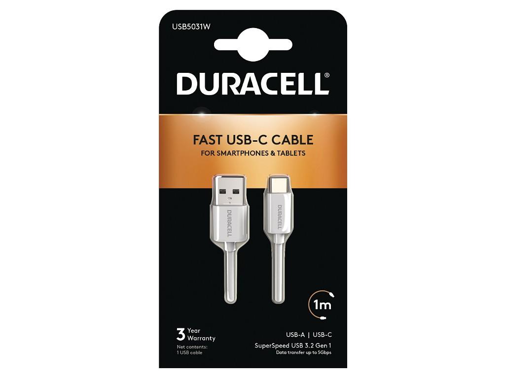 Duracell USB-A to USB-C Charge Cable 1m