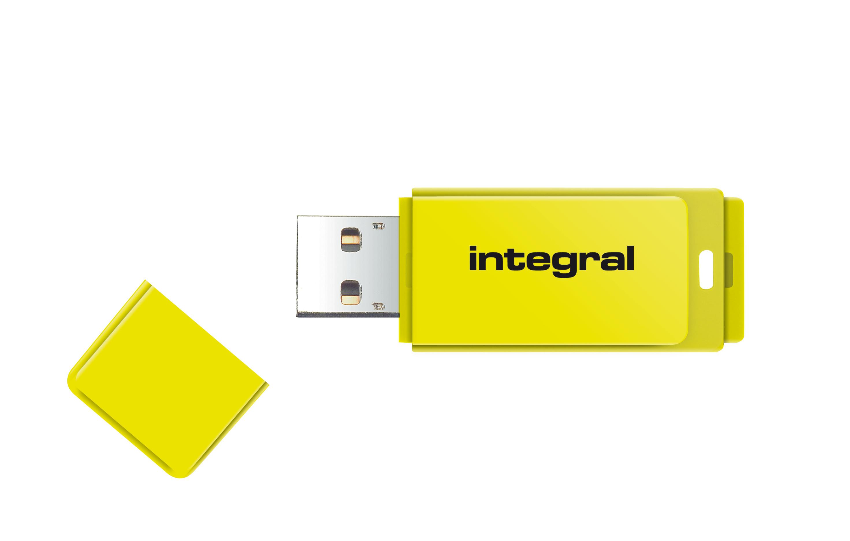 INTEGRAL NEON - CLÉ USB - 32 GO - USB 2.0 - JAUNE