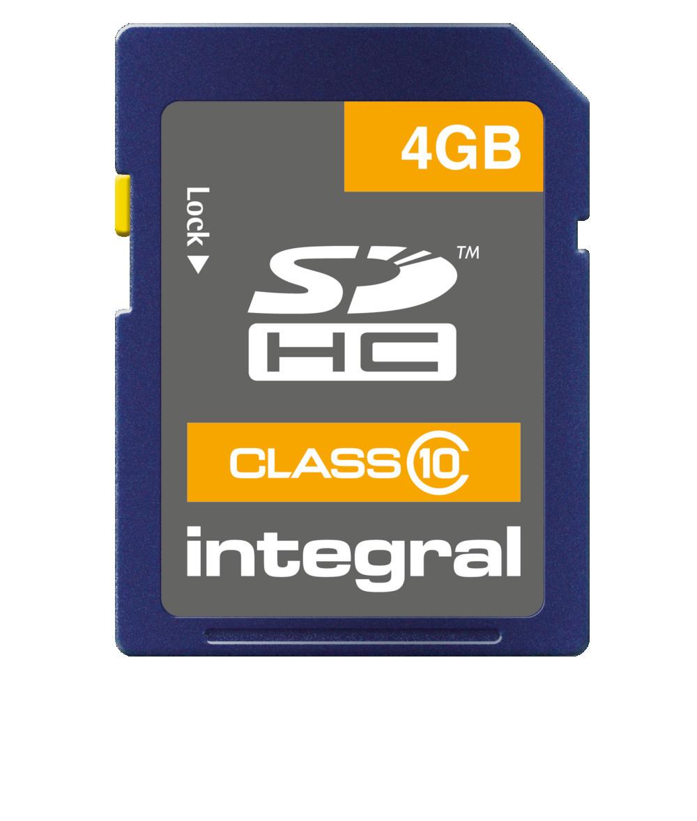 Integral 4GB SDHC CLASS 10 MEMORY CARD SD UHS-I (4GB SDHC MLC FLASH CL10 20 MB/S INTEGRAL)