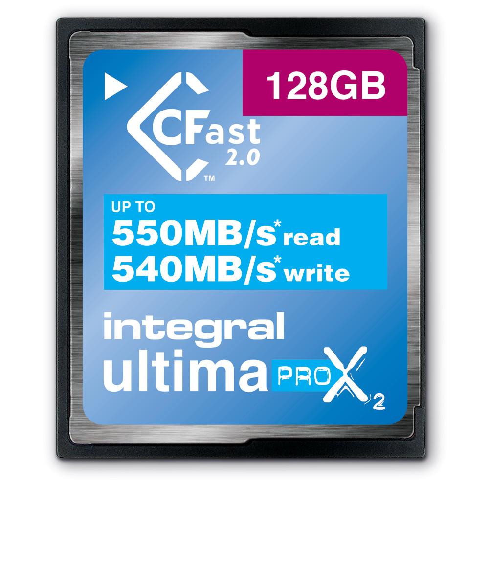 Integral 128GB ULTIMAPRO X2 CFAST 2.0 (128GB CFAST CARD 2.0 UP TO READ 550MBs WRITE 540 MBs INTEGRAL)