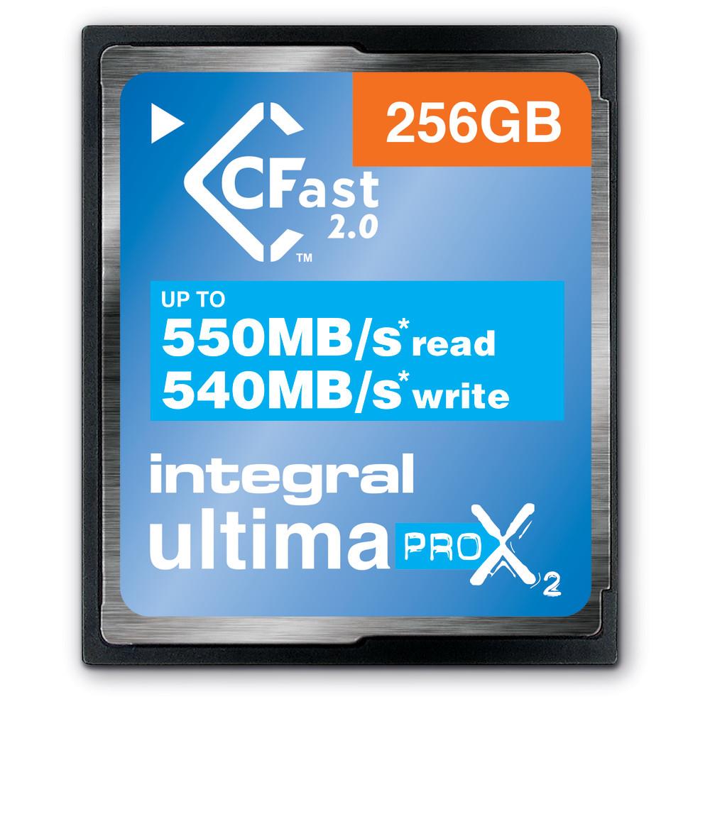 Integral 256GB ULTIMAPRO X2 CFAST 2.0 (256GB CFAST CARD 2.0 UP TO READ 550MBs WRITE 540 MBs INTEGRAL)