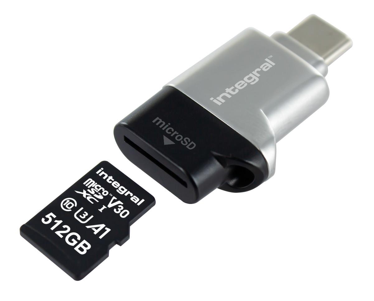 INTEGRAL - LECTEUR DE CARTE (MICROSD MICROSDHC UHS-I MICROSDXC UHS-I) - USB-C 3.1 GEN 1