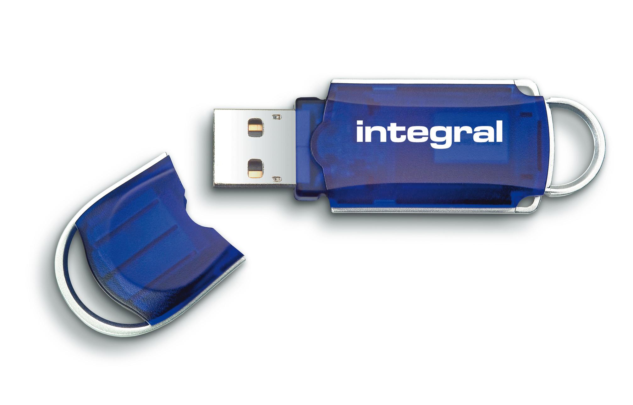 Integral 128GB USB2.0 DRIVE COURIER BLUE TWIN PACK unit flash USB USB tipo A 2.0 Blu Argento (128GB USB2.0 DRIVE COURIER BLUE