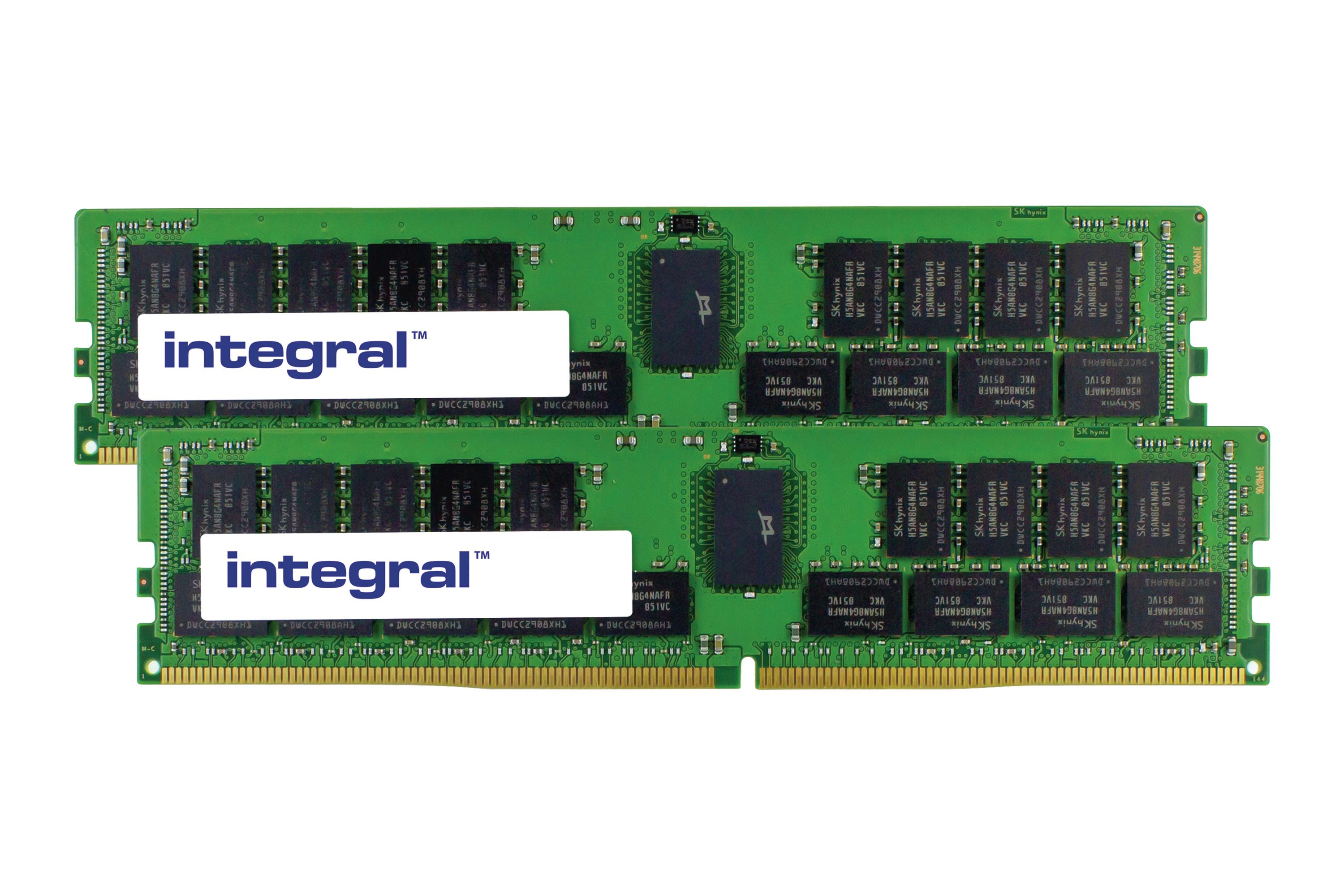 Integral 64GB [2x32GB] SERVER RAM MODULE KIT DDR4 2400MHZ PC4-19200 REGISTERED ECC RANK2 1.2V 2GX4 CL17 memoria Data Integrity