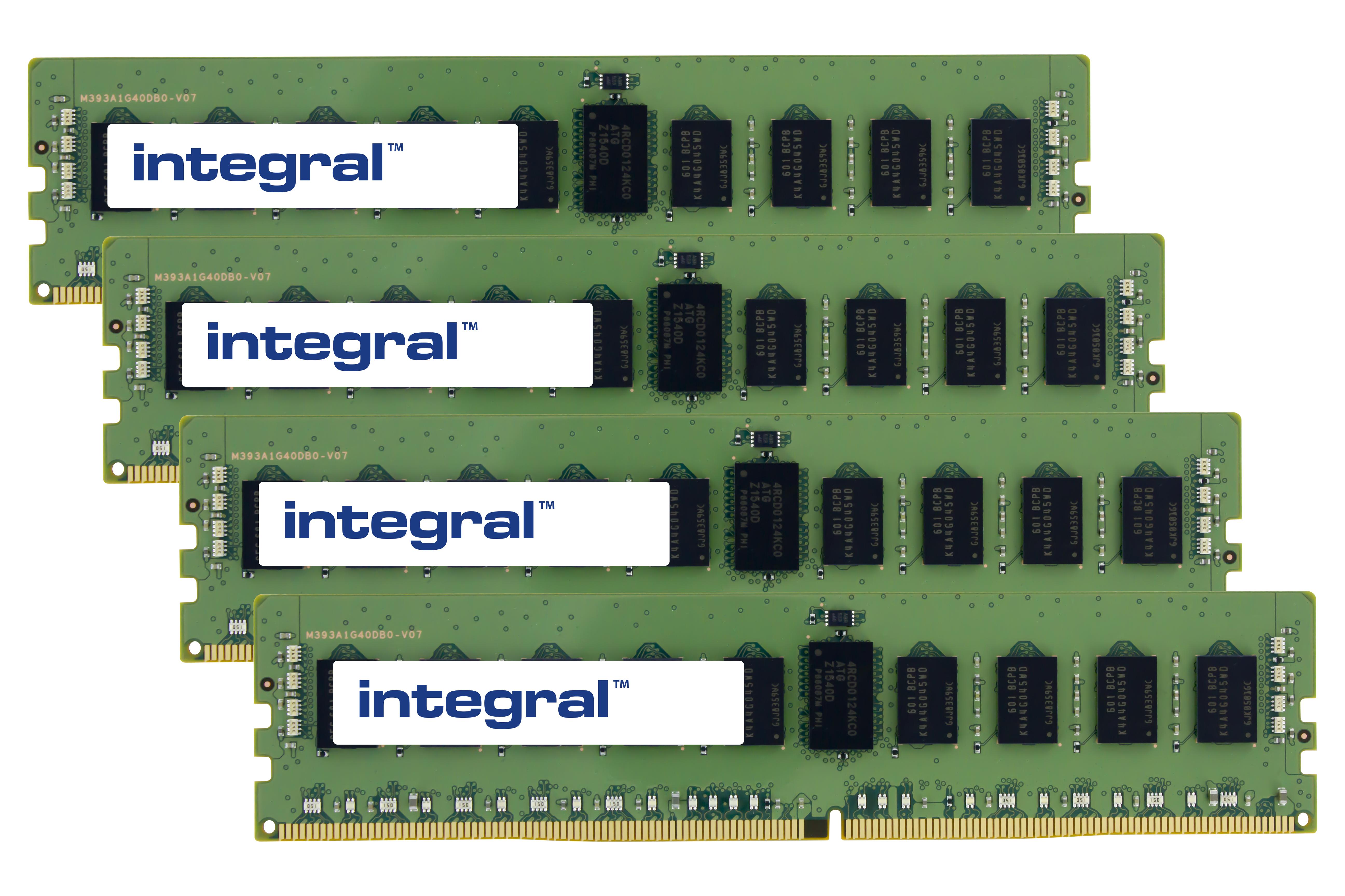 Integral 128GB (4x32GB) SERVER RAM MODULE kit DDR4 2400MHZ PC4-19200 REGISTERED ECC RANK2 1.2V 2GX4 CL17 memoria Data Integrity